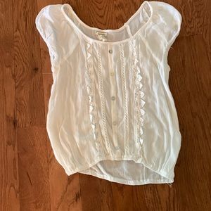 Cap sleeve peasant top
